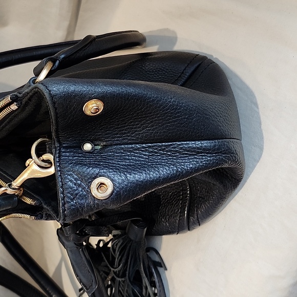 J CREW Black calf pebbles leather shoulder bag with a lot of room and crass bady - Picture 6 of 6